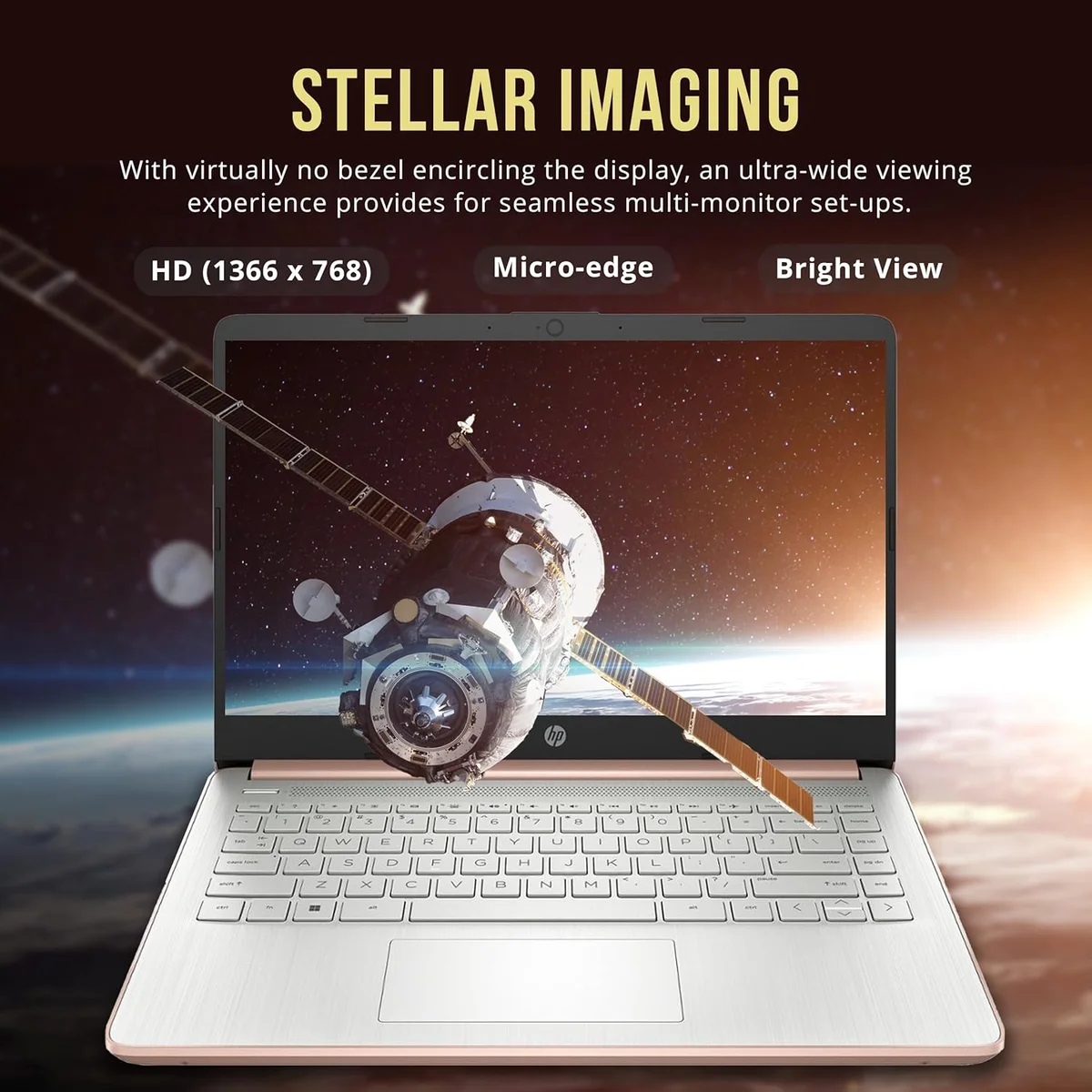 HP Stream 14" Laptop Intel N150 16GB RAM 416GB Storage Gold New image 4