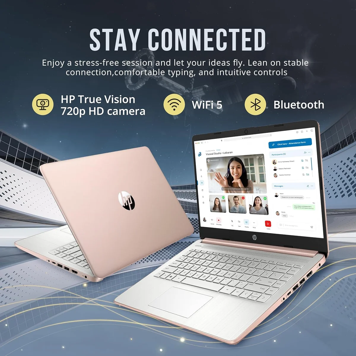HP Stream 14" Laptop Intel N150 16GB RAM 416GB Storage Gold New image 6