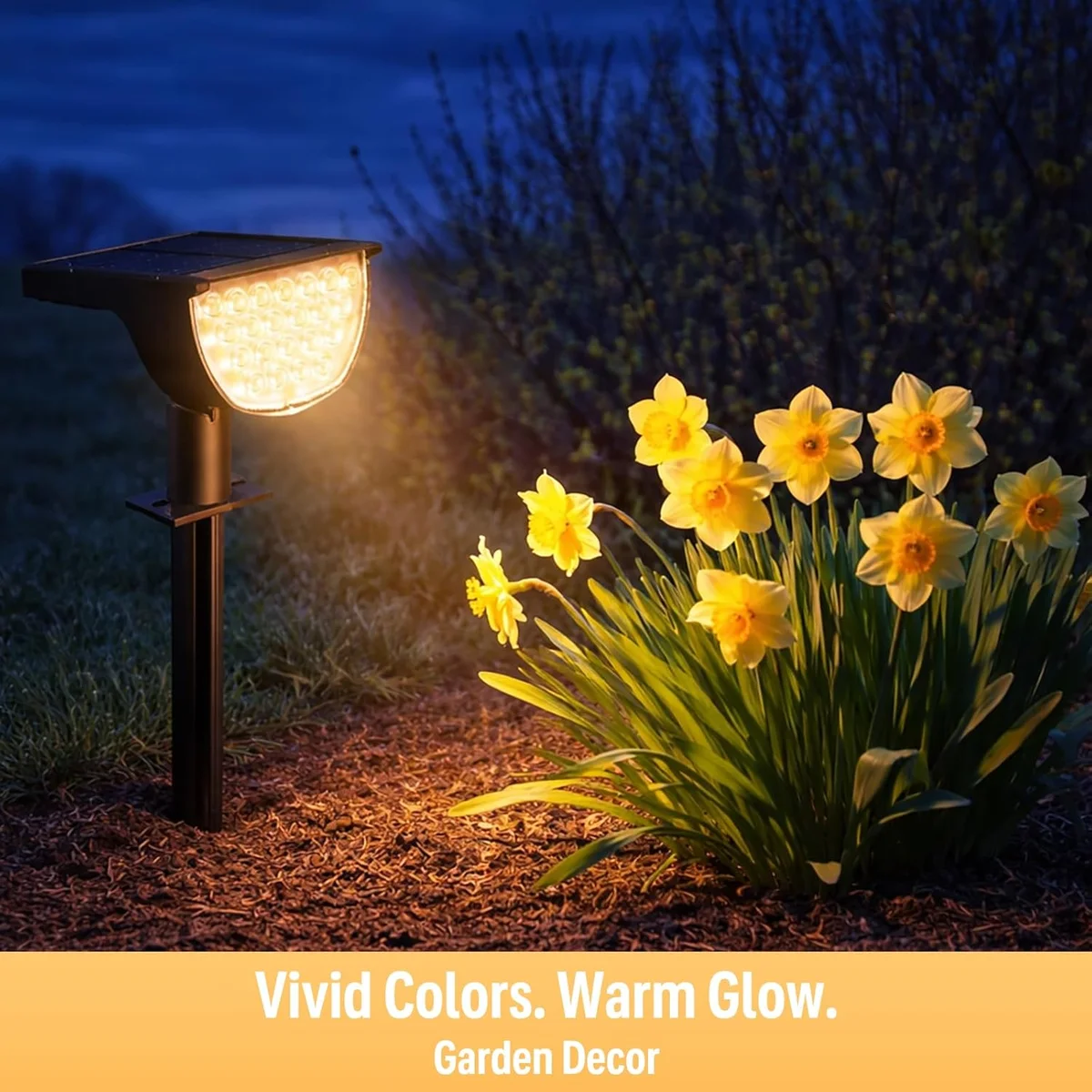 GKGG Solar Spot Lights 76 LED 3 Lighting Modes Waterproof IP65 Warm White New image 7
