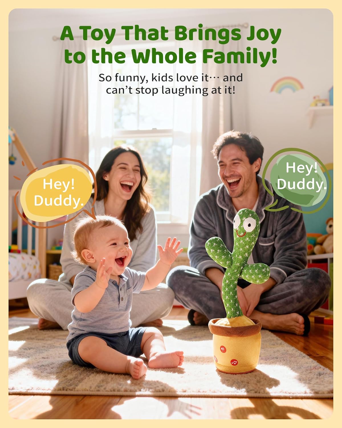 TWORIVER Dancing Talking Cactus Baby Toy T-002 12.77 inches Plush Interactive Toy New image 6