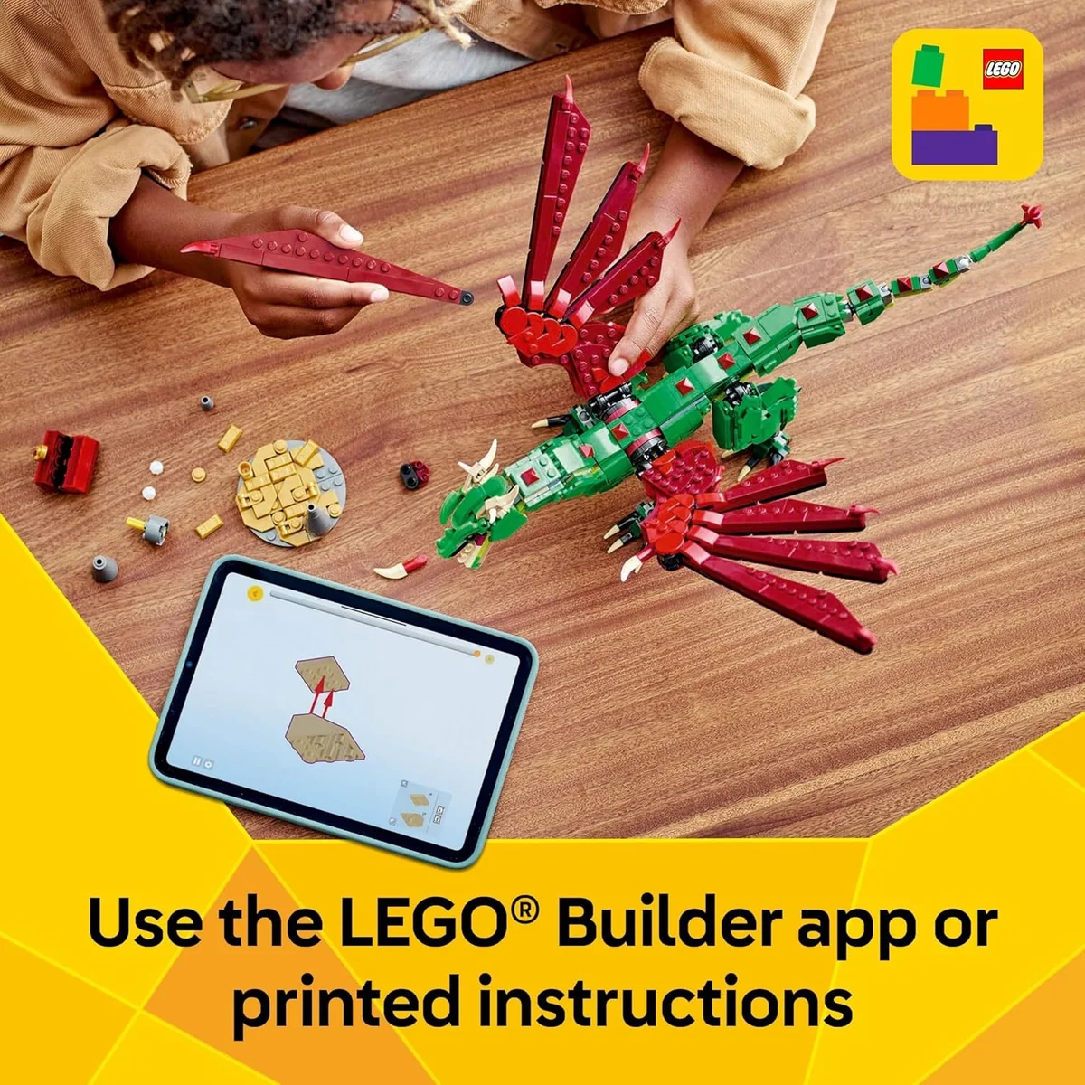 LEGO Creator Medieval Dragon Toy 31161 3 in 1 Build Options Multicolor New image 6