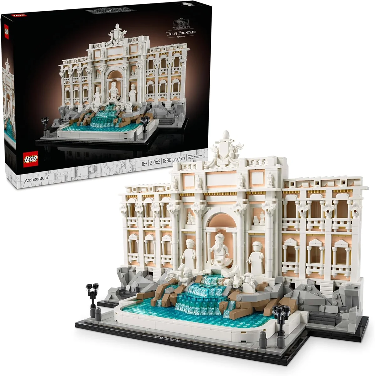 LEGO Architecture Trevi Fountain Building Set 21062 - 1880 Pieces - Multicolor - New
