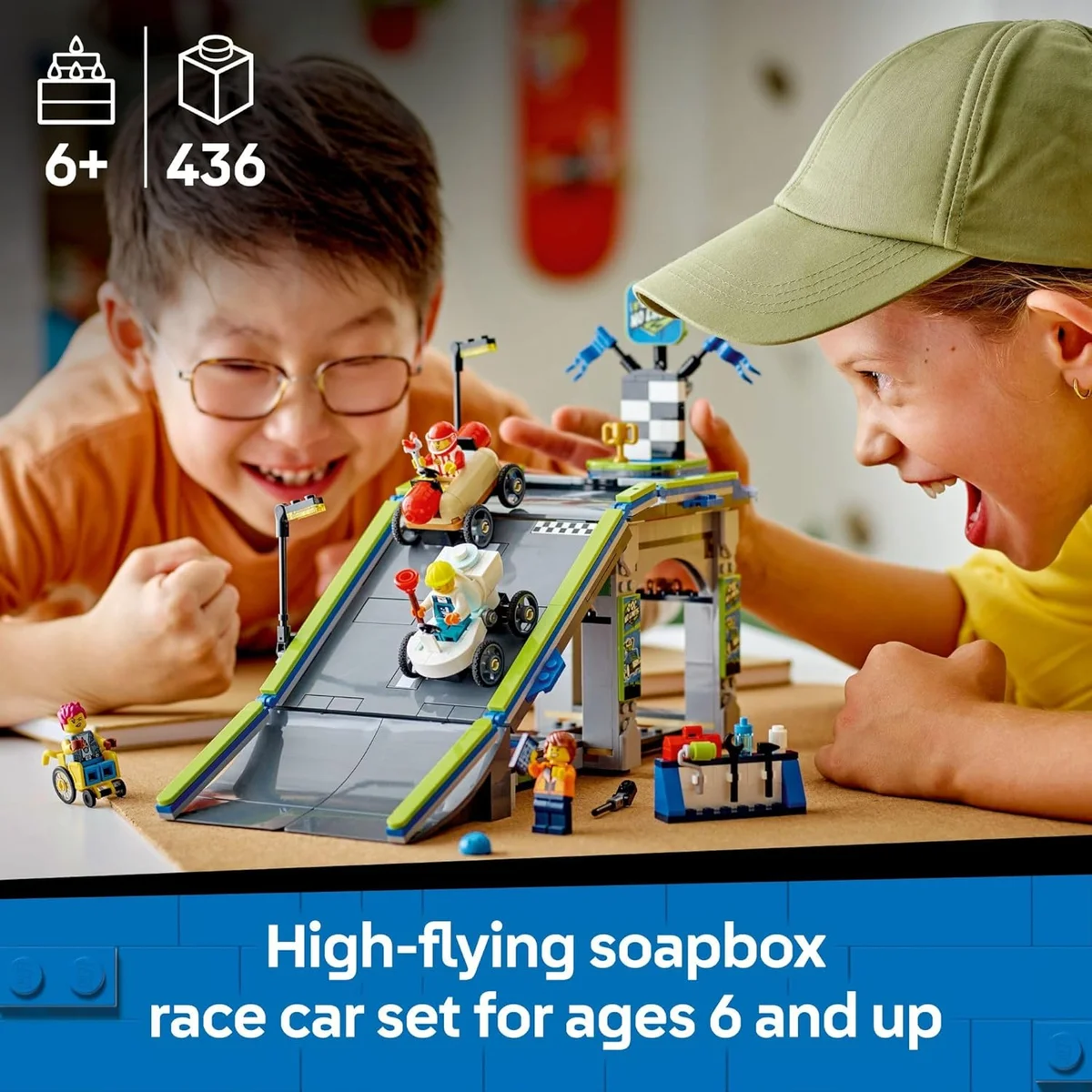 LEGO City No Limits Race Car Ramp Track Toy 60460 436 Pieces Multicolor New image 2