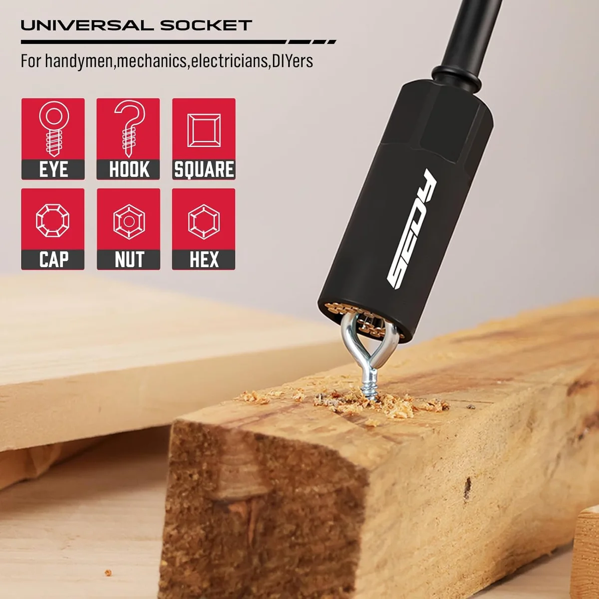 SEDY 80-Piece Premium Magnetic Impact Nut Driver Set 84099 Metric & SAE Multi-Use Kit New image 4
