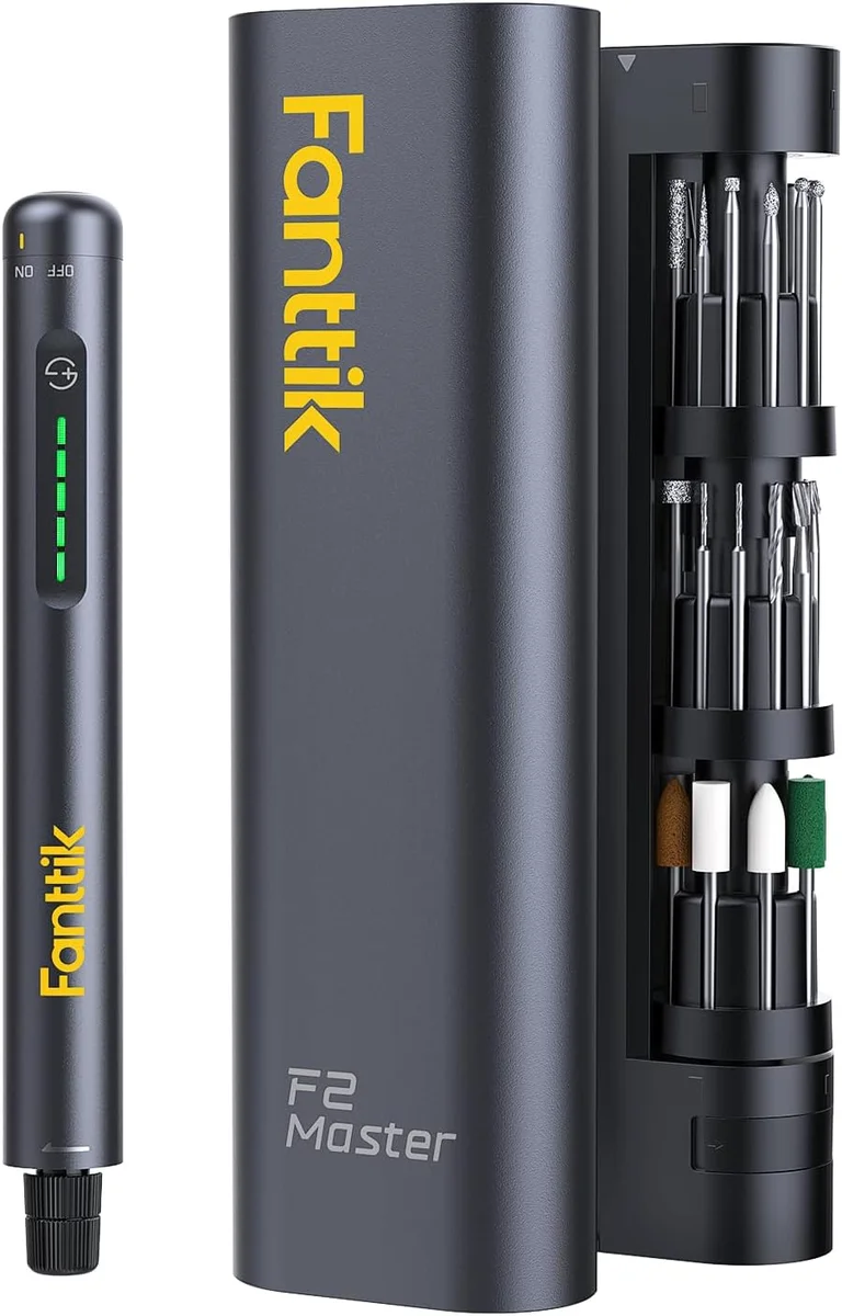 Fanttik F2 Master Mini Cordless Rotary Tool Kit NeoPulse Motor 25000 RPM Gray New