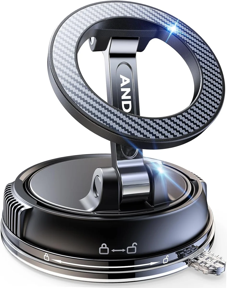 ANDERY Car Phone Holder for Magsafe RLX10 [78+LBS Suction & 2400gf Magnetic] Carbon Fiber New