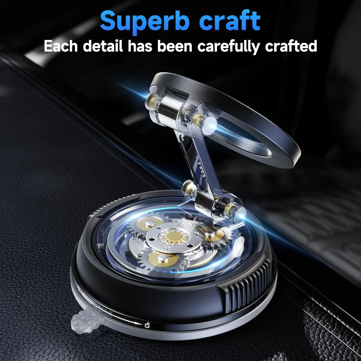 ANDERY Car Phone Holder for Magsafe RLX10 [78+LBS Suction & 2400gf Magnetic] Carbon Fiber New image 7