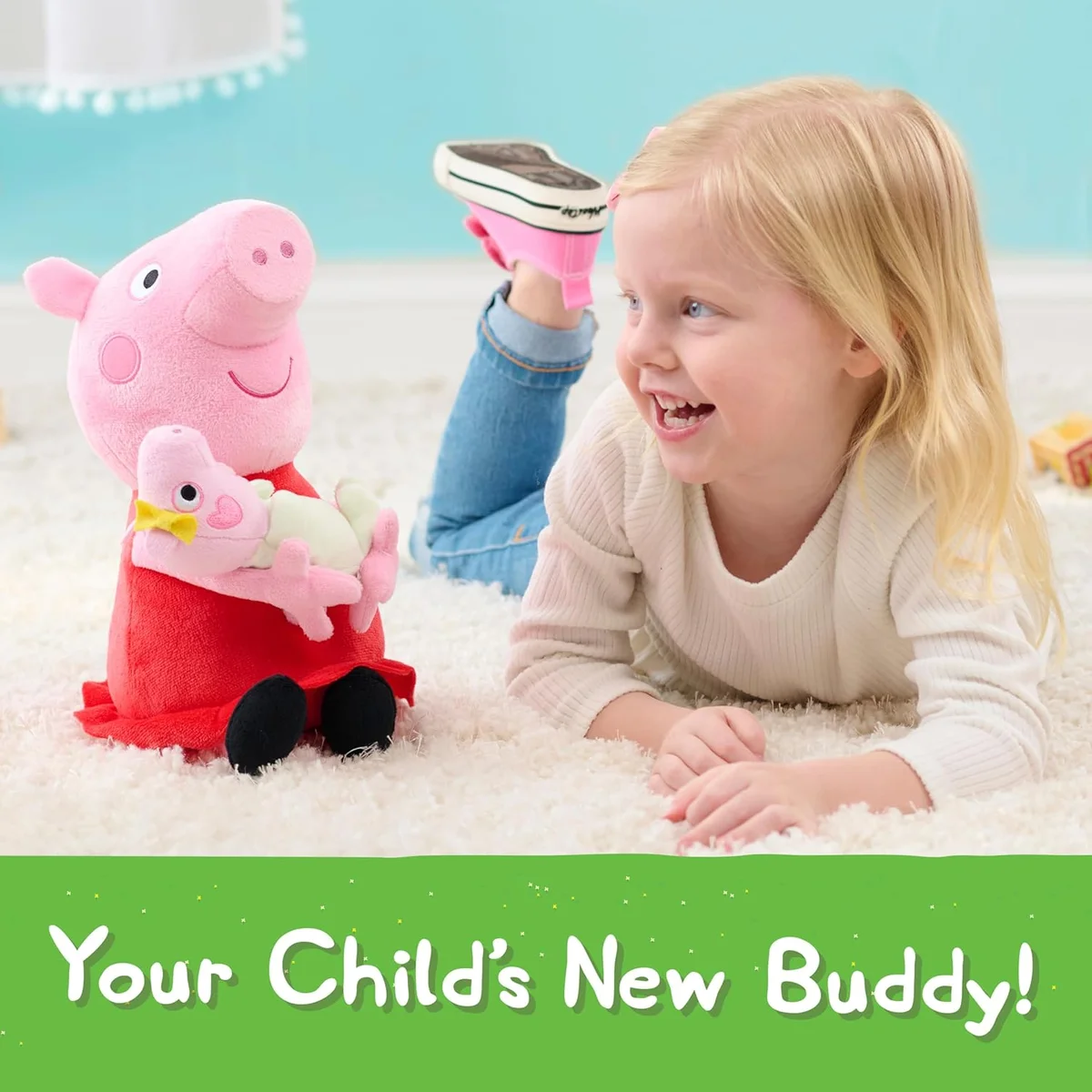 Just Play Peppa Pig Lil Friends Big Sis Plush Stuffed Animal 11.5-inch Multi-color New image 3