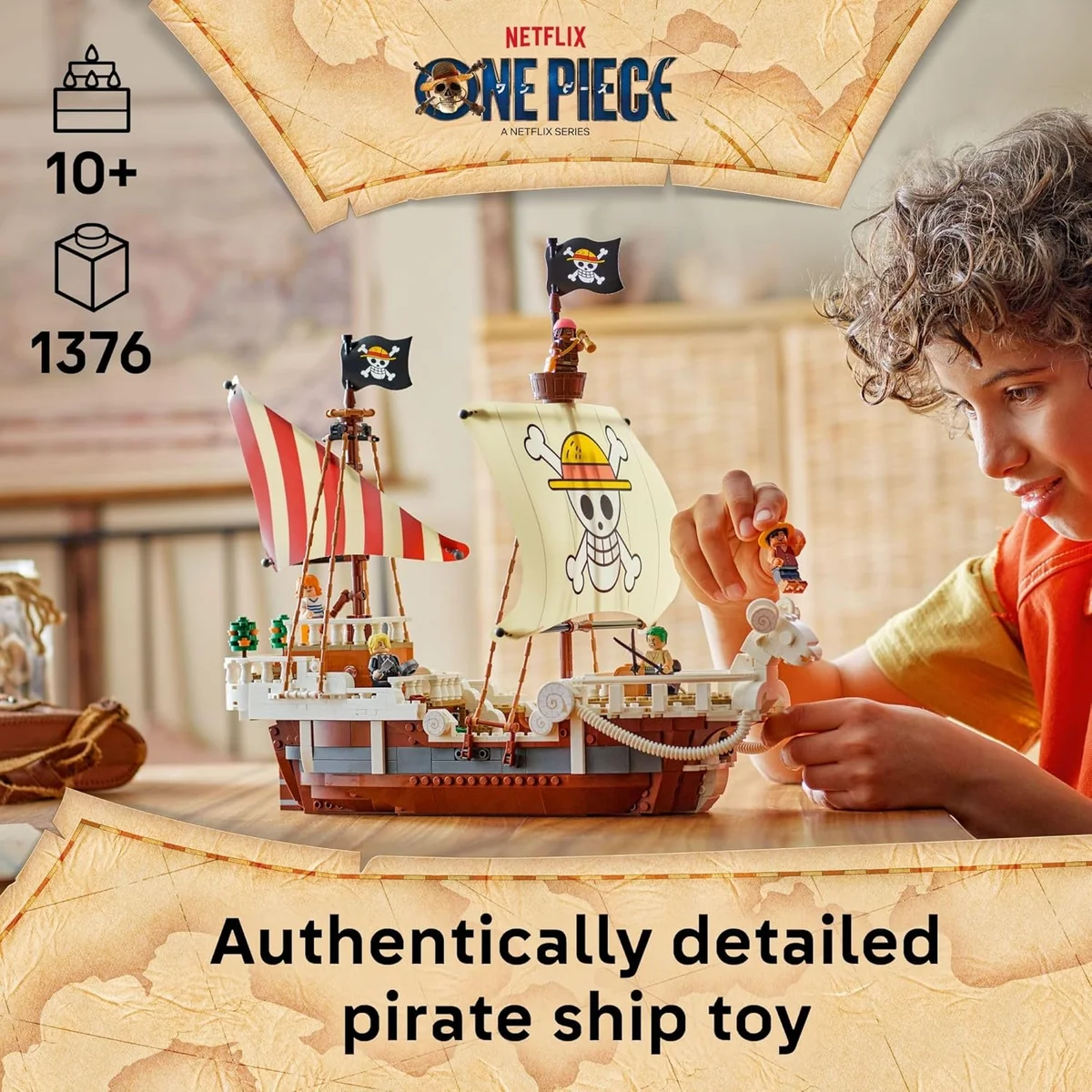 LEGO ONE Piece The Going Merry Pirate Ship Building Blocks 75639 - 1376 Pieces - Multicolor - New image 2