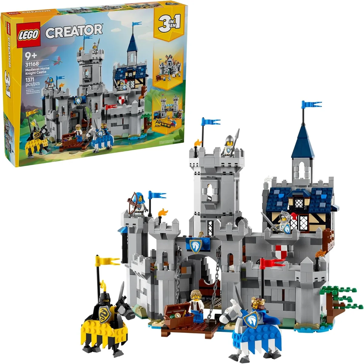 LEGO Creator Medieval Horse Knight Castle Toy 31168 - 1371 Pieces - Multicolor - New