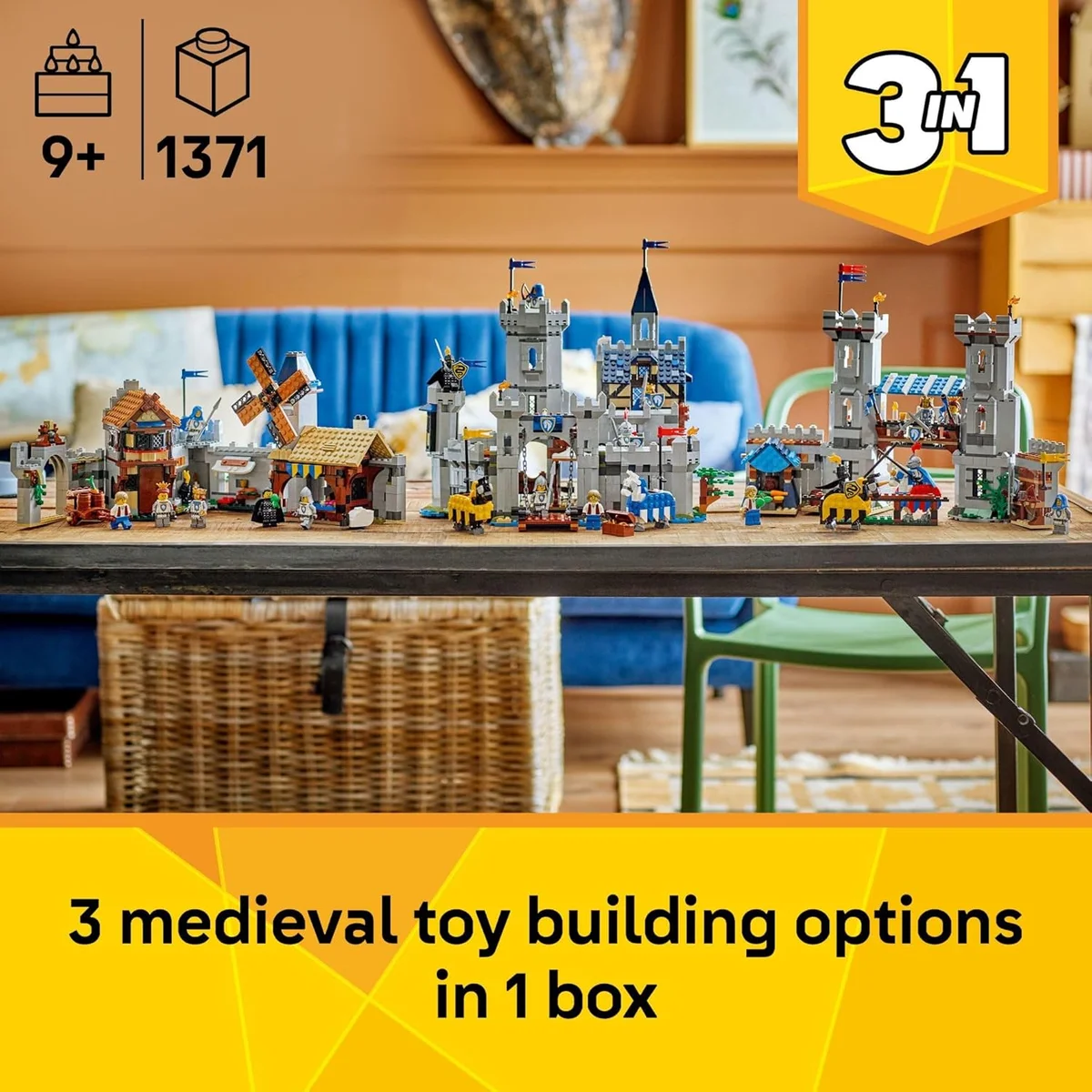 LEGO Creator Medieval Horse Knight Castle Toy 31168 - 1371 Pieces - Multicolor - New image 2