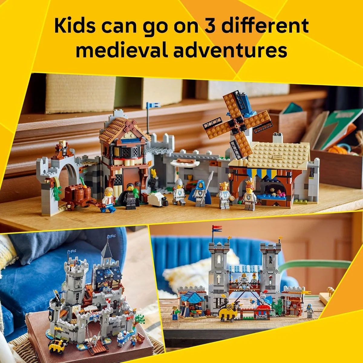 LEGO Creator Medieval Horse Knight Castle Toy 31168 - 1371 Pieces - Multicolor - New image 3