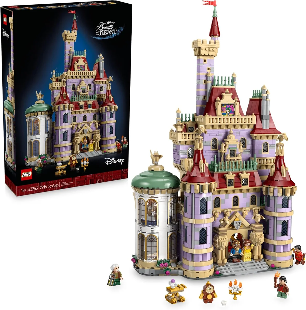 LEGO Disney Princess Beauty and The Beast Castle Building Set 43263 - 2916 Pieces - Multicolor - New