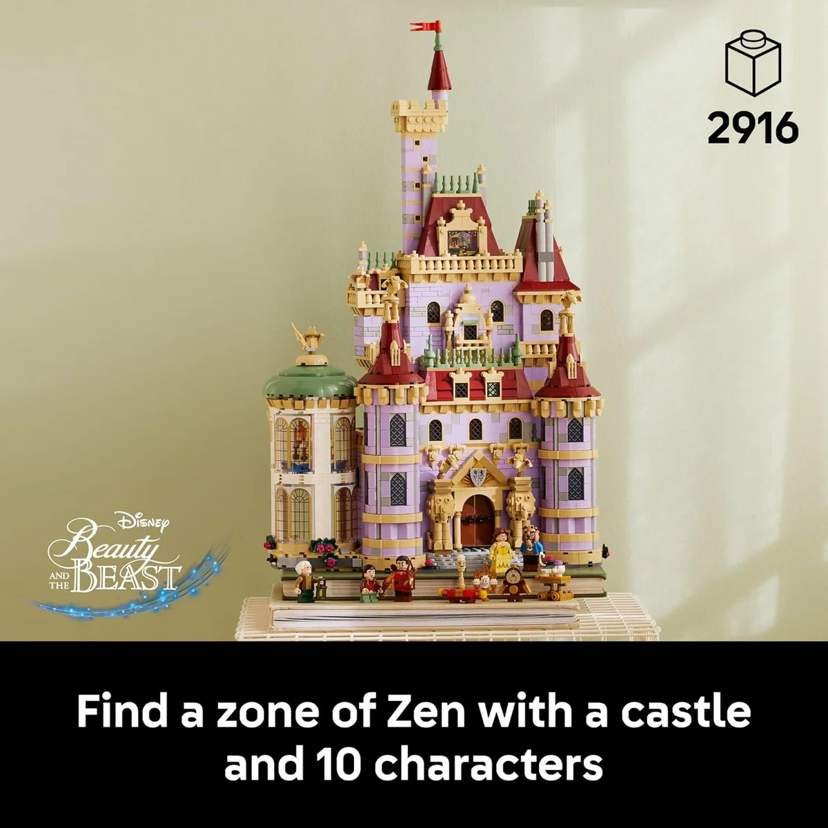 LEGO Disney Princess Beauty and The Beast Castle Building Set 43263 - 2916 Pieces - Multicolor - New image 2