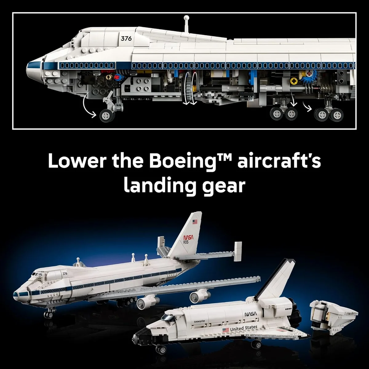 LEGO Icons Shuttle Carrier Aircraft Building Set 10360 - 2417 Pieces - Multicolor - New image 4