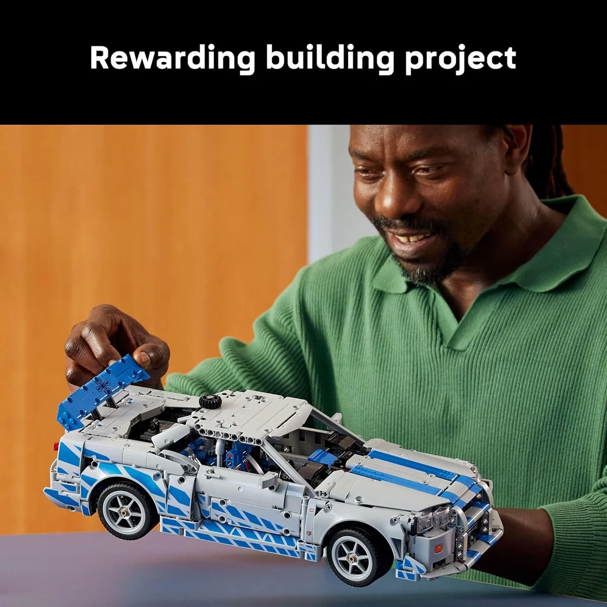 LEGO Technic 2 Fast 2 Furious Nissan Skyline GT-R (R34) Car Model 42210 Drift Function Multicolor New image 3