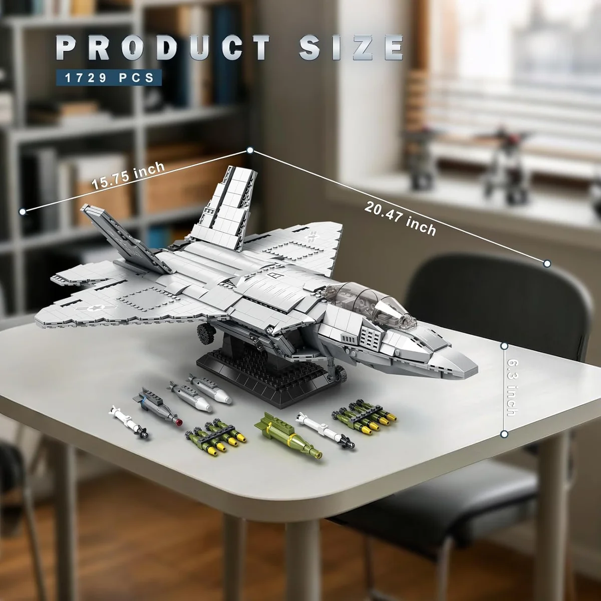 Reobrix F-22 Fighter Jet Building Set Model 33020 1729 PCS Plastic F-22 New image 5