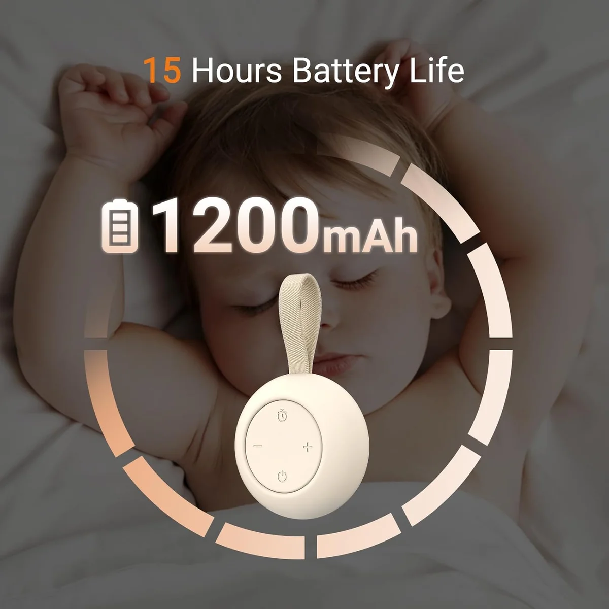 jaroco Portable Baby Sound Machine SM01 [12 Soothing Sounds][15 Hours Battery Life] Putty New image 3