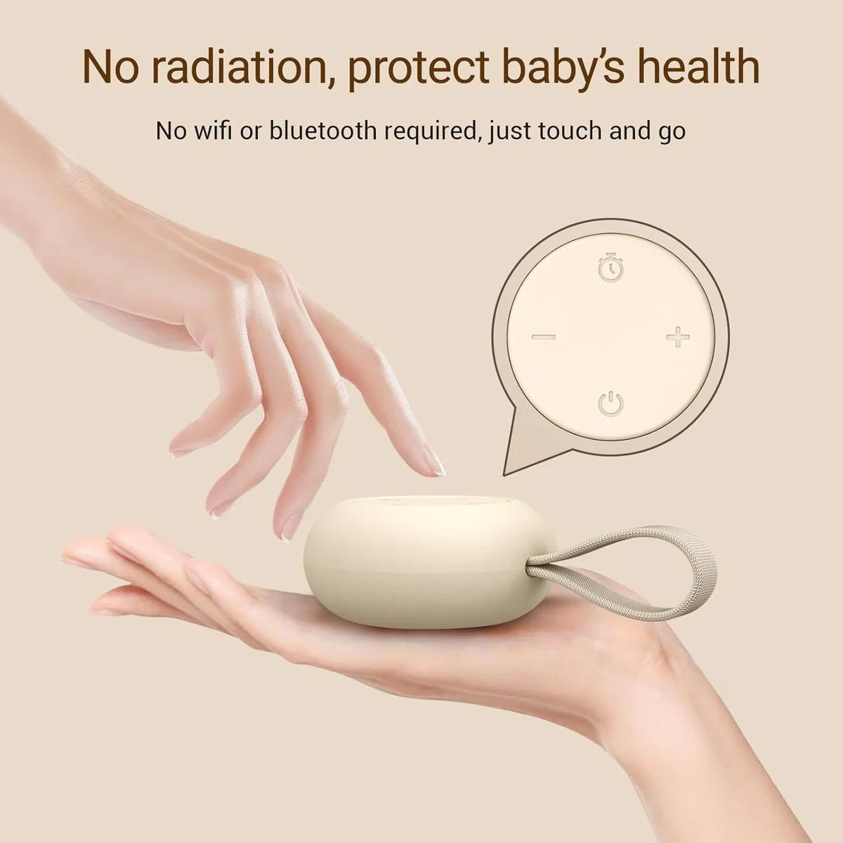 jaroco Portable Baby Sound Machine SM01 [12 Soothing Sounds][15 Hours Battery Life] Putty New image 6