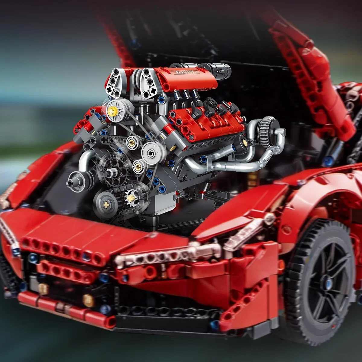 OWNONE 1 V8 Engine Model Kit 660 PCS with Motor, LED Light & App Control - New image 7