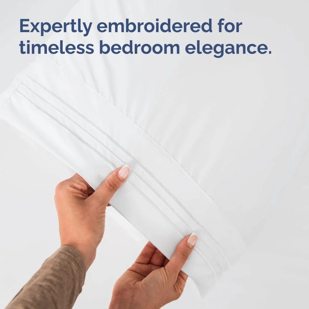 CGK Unlimited Queen Pillow Cases Set of 4 Microfiber Ultra Soft White New image 6