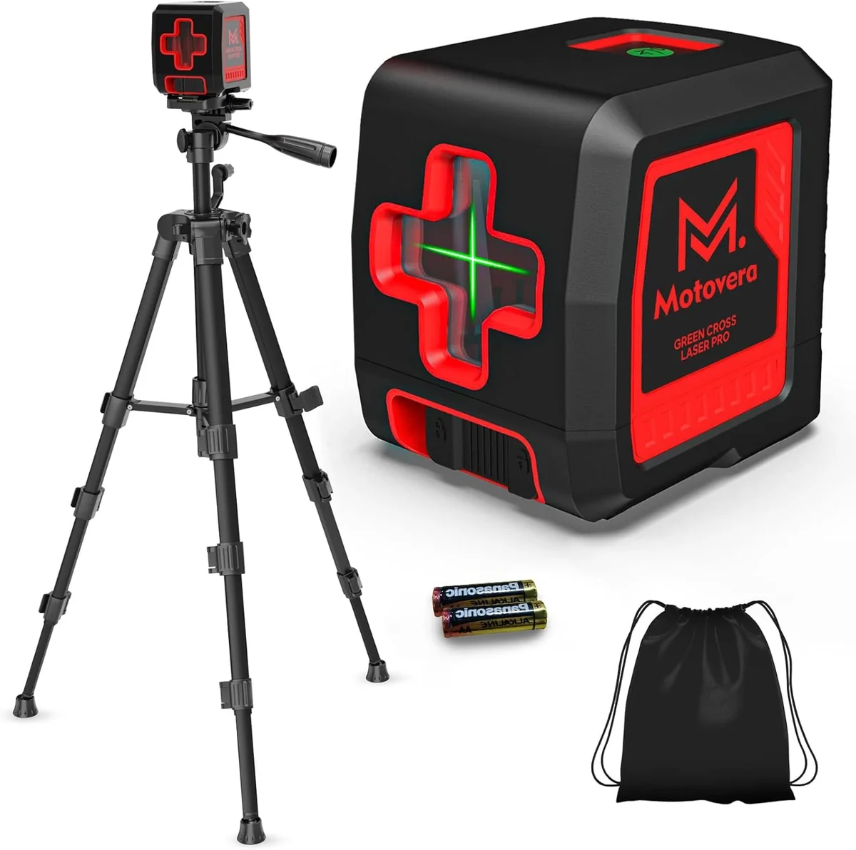 Motovera Self Leveling Laser Level LL-T2 100ft Green Cross Line with Tripod - New