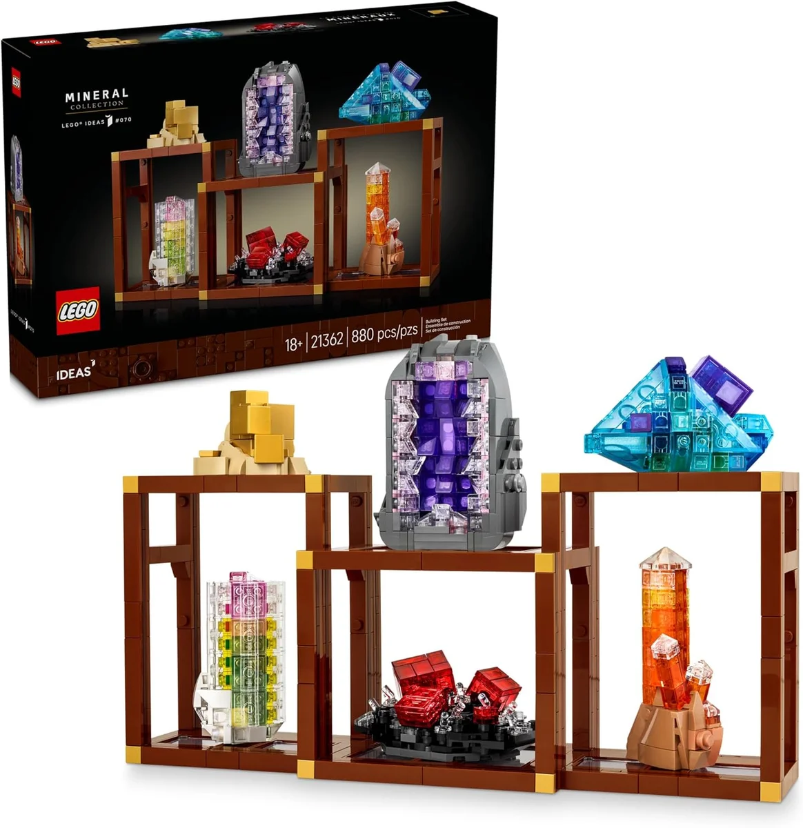 LEGO Ideas Mineral Collection Building Set 21362 - 880 Pieces - Multicolor - New