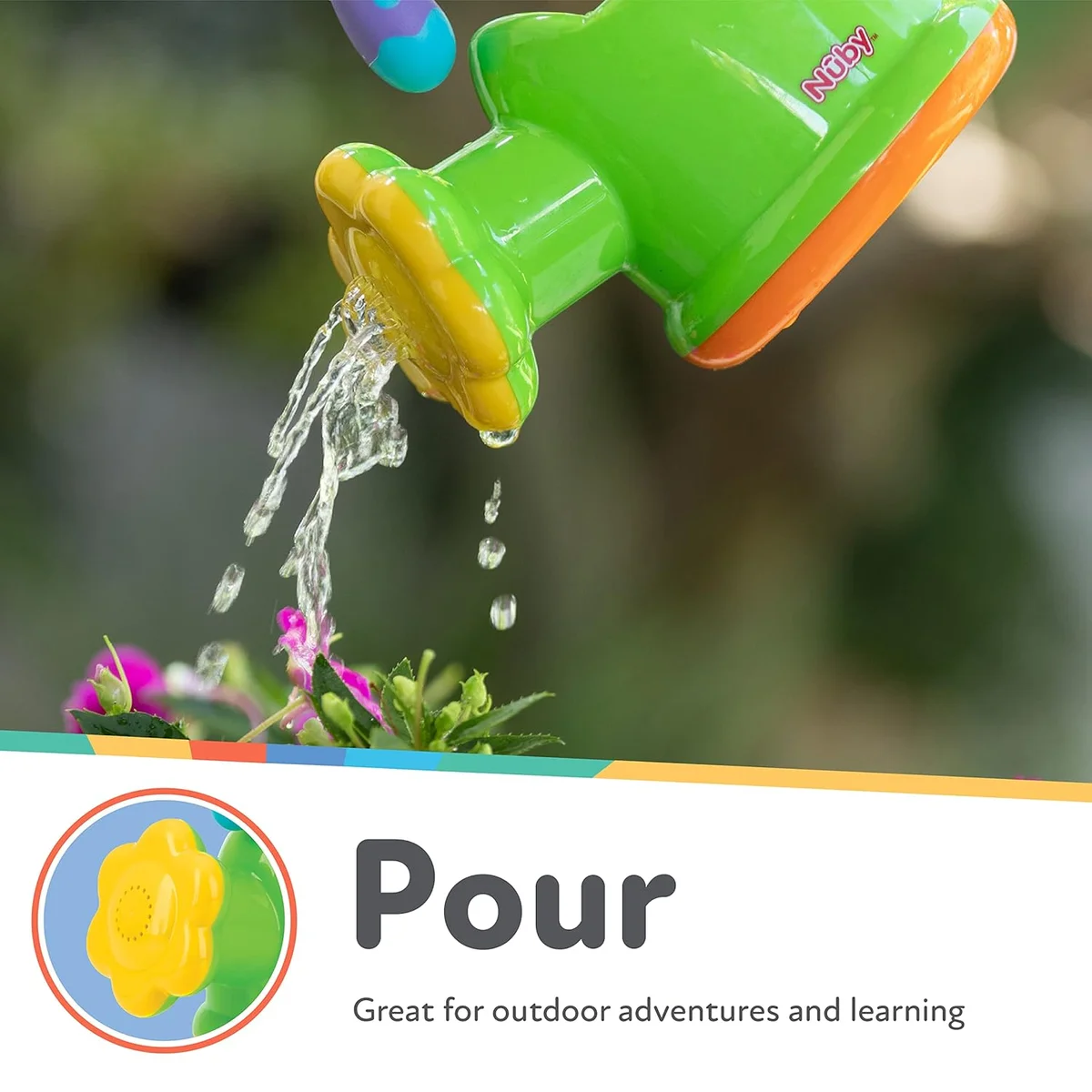 Nuby Watering Can Bath Toy Model 6627CS12 Interactive Plastic Small New image 3
