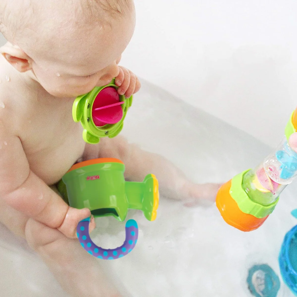 Nuby Watering Can Bath Toy Model 6627CS12 Interactive Plastic Small New image 5