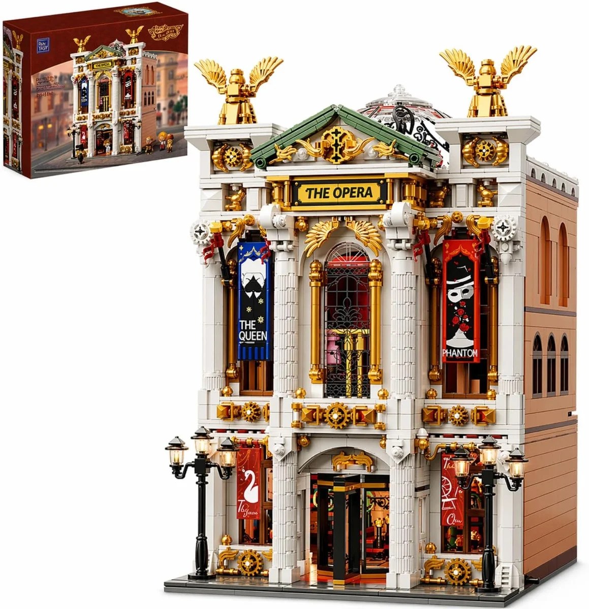 PANTASY Vintage European Grand Theater Building Set PASY-85019 Modular Model with Crystal Chandelier, Expandable Street Scenes - New