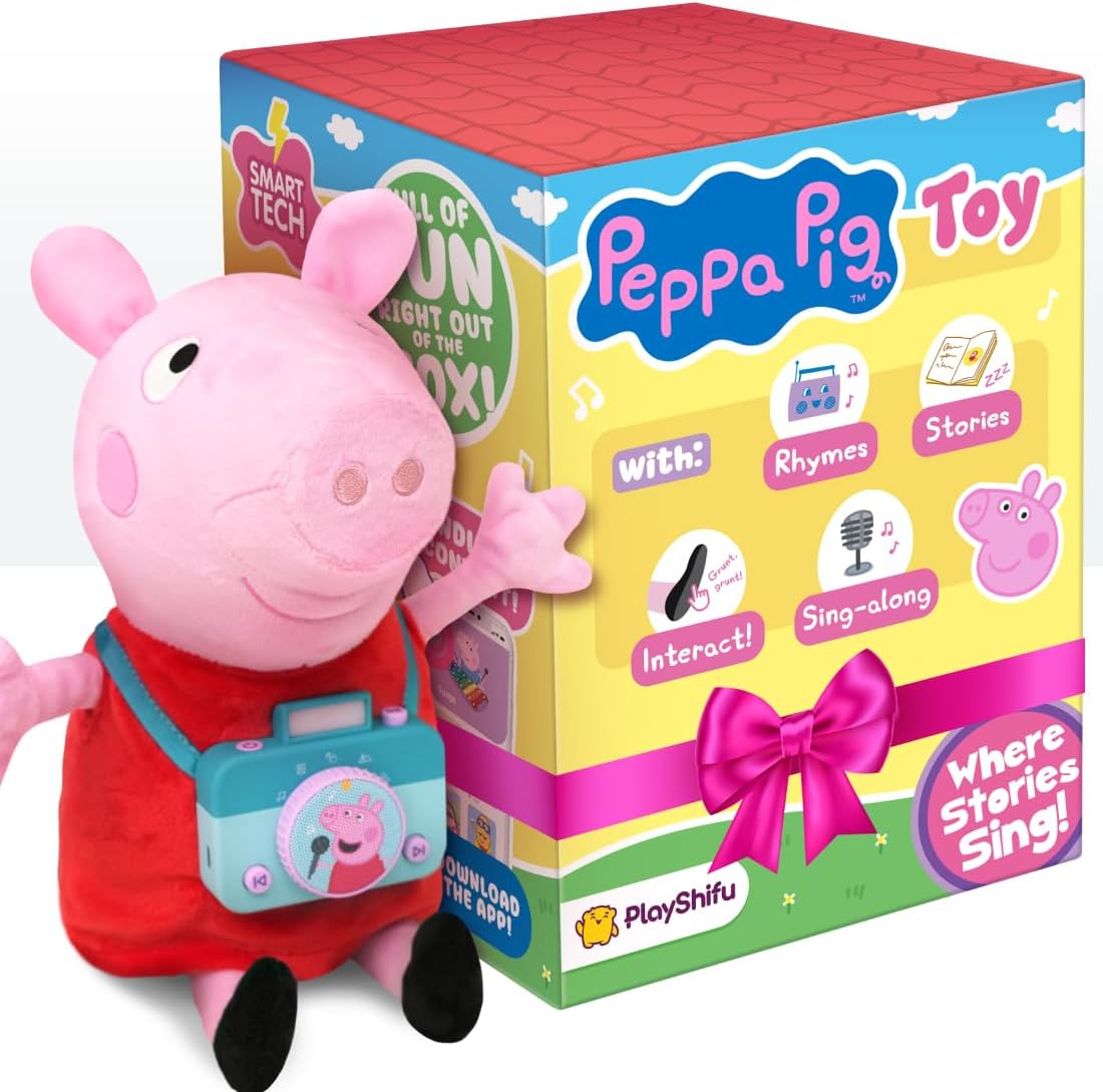 Shifu PlayShifu Peppa Pig Toy Interactive Plush 1:6 Scale Cotton New