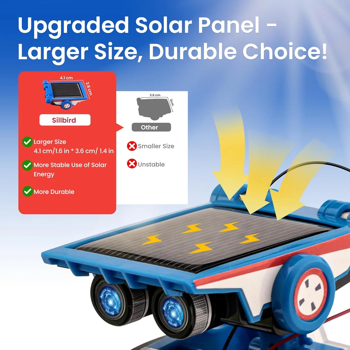 Sillbird Solar Robot Building Kit 12-in-1 CA-R220 STEM Educational Blue-red New image 5