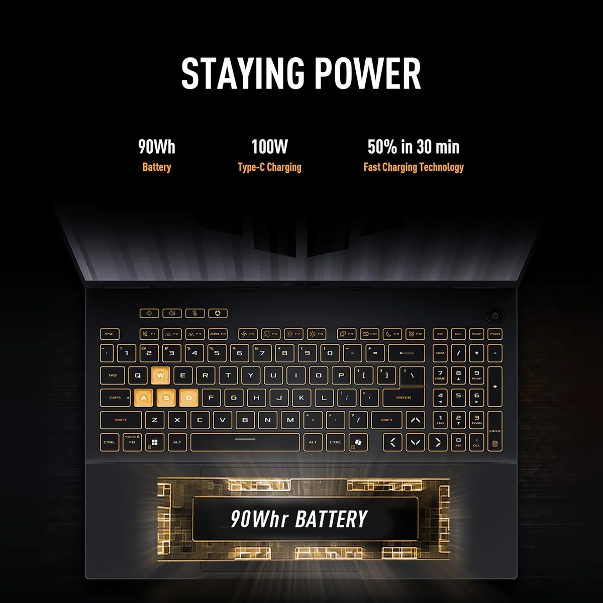 ASUS TUF Gaming F16 Gaming Laptop TUF Gaming A16 [16" FHD+ 165Hz, Intel Core i5 13450HX, RTX 5050] RTX 5050 | Core i5 New image 3