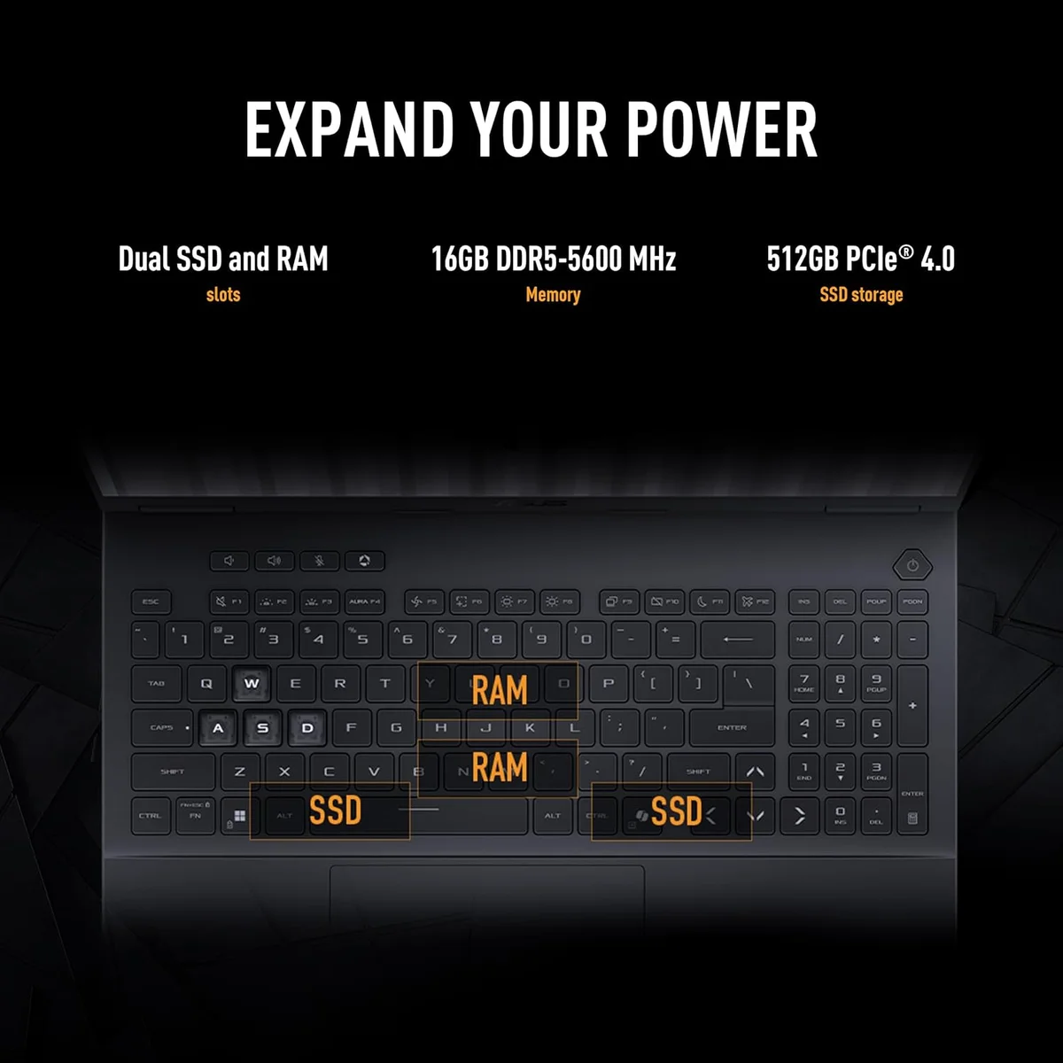 ASUS TUF Gaming F16 Gaming Laptop TUF Gaming A16 [16" FHD+ 165Hz, Intel Core i5 13450HX, RTX 5050] RTX 5050 | Core i5 New image 8
