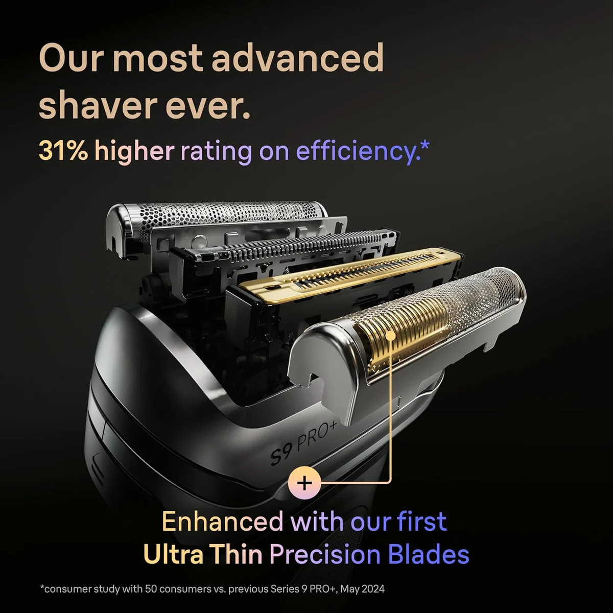 Braun Series 9 PRO+ Electric Shaver 9660CCPS Pro SensoAdapt Wet & Dry Black New image 3