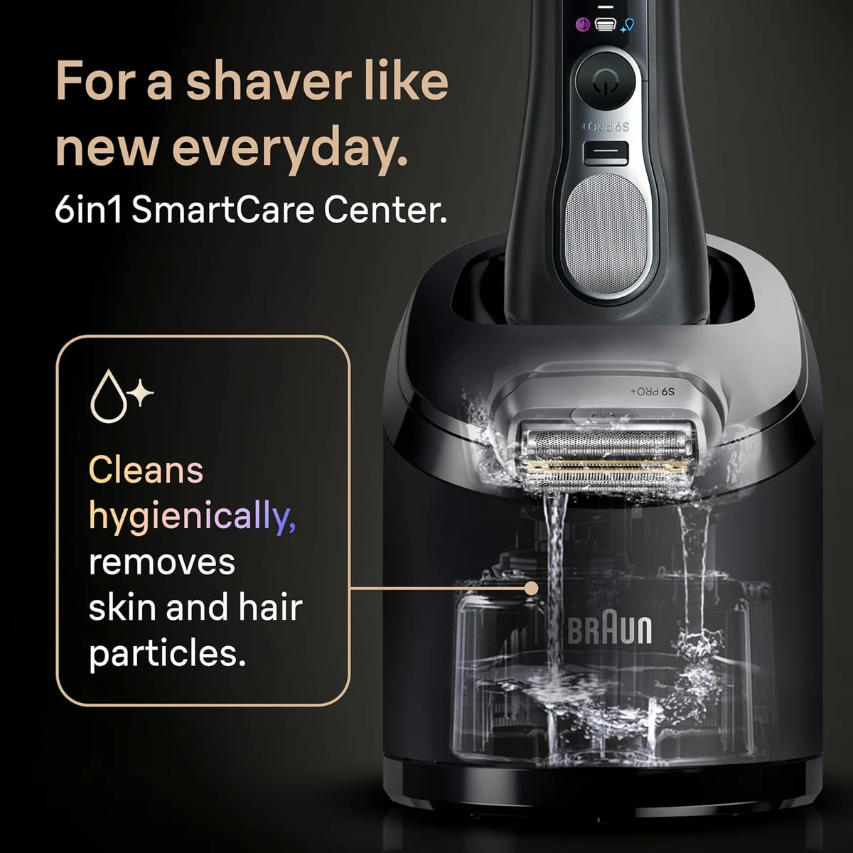 Braun Series 9 PRO+ Electric Shaver 9660CCPS Pro SensoAdapt Wet & Dry Black New image 6