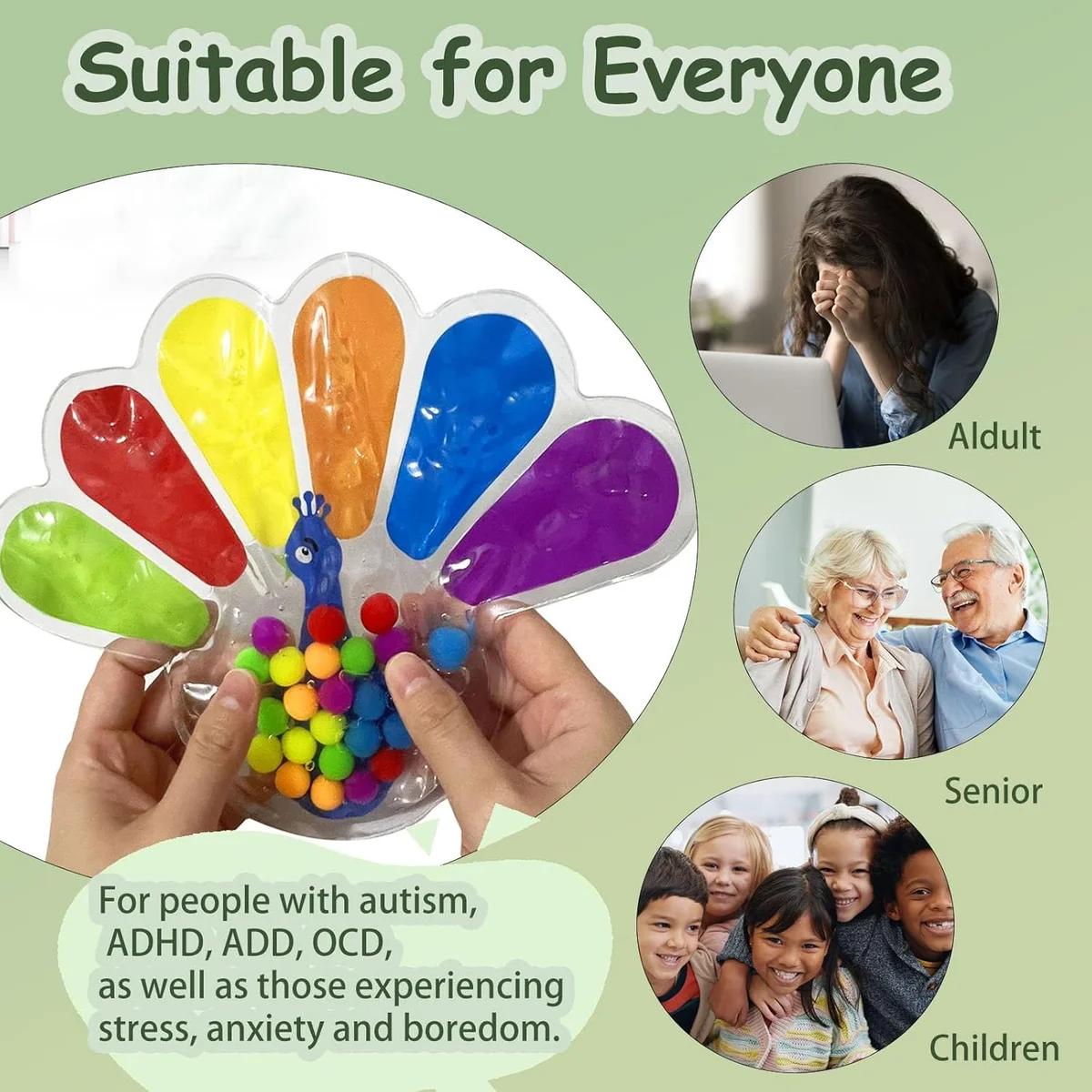GYsomer Color Sorting Sensory Toys Fine Motor Skills Toys Mini Plastic Peacock New image 4