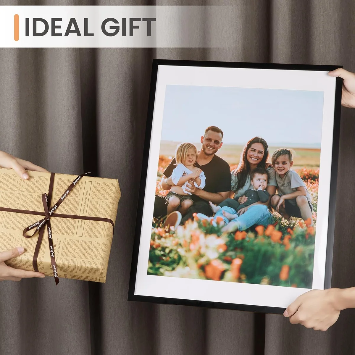 upsimples 18x24 Picture Frame 16x20 with Mat Black New image 6