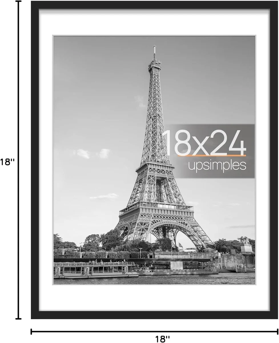 upsimples 18x24 Picture Frame 16x20 with Mat Black New image 7