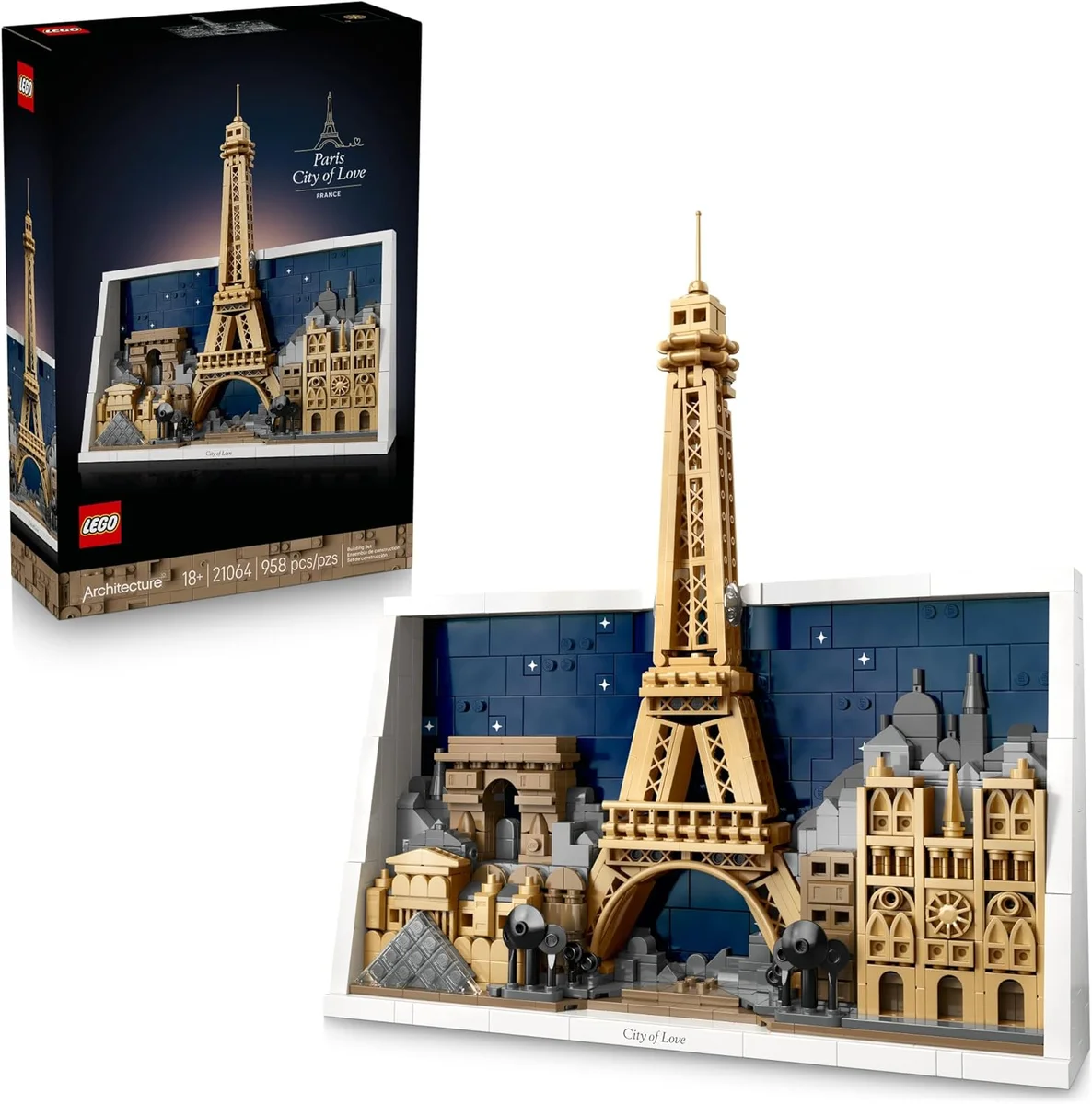 LEGO Architecture Paris City of Love Building Set 21064 958 Pieces Multicolor New