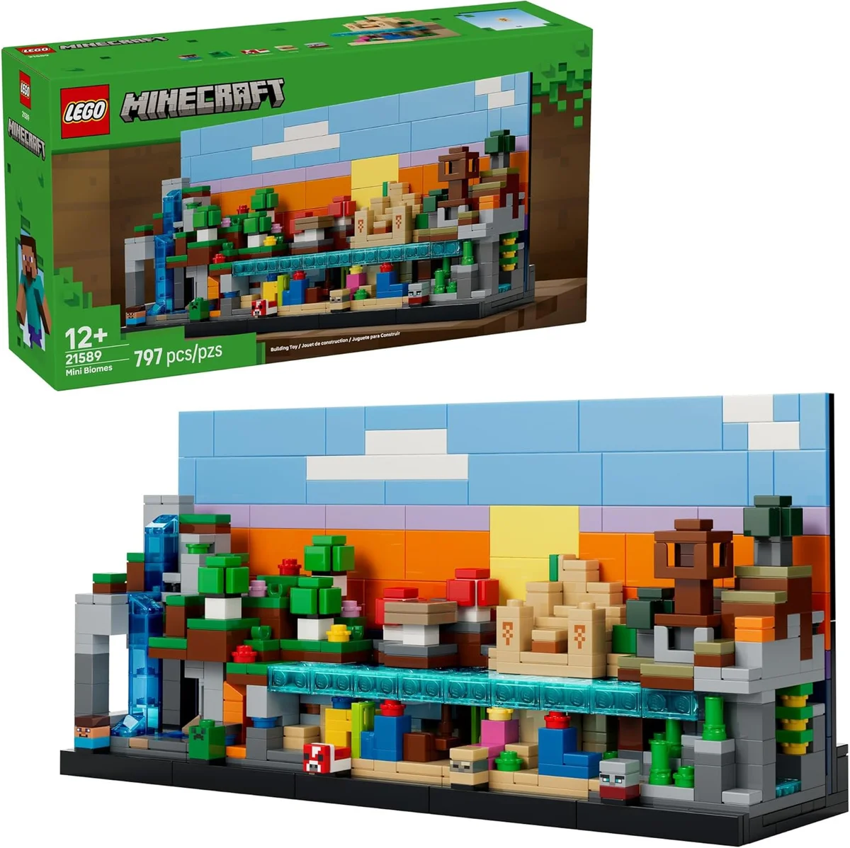 LEGO Minecraft Mini Biomes Building Toy 21589 - 797 Pieces - Multicolor - New