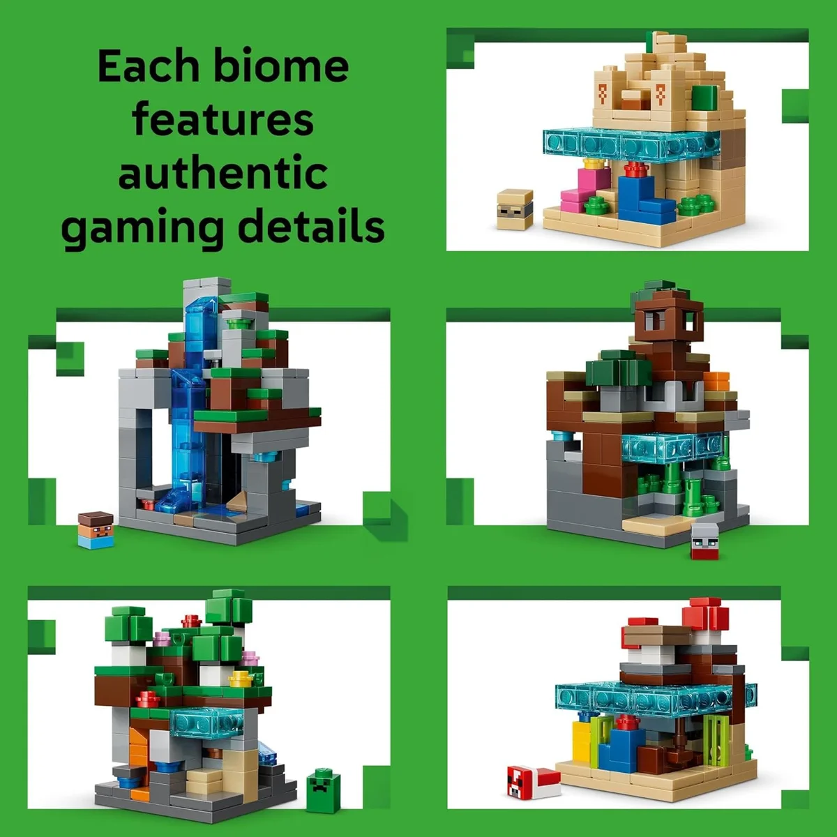 LEGO Minecraft Mini Biomes Building Toy 21589 - 797 Pieces - Multicolor - New image 3