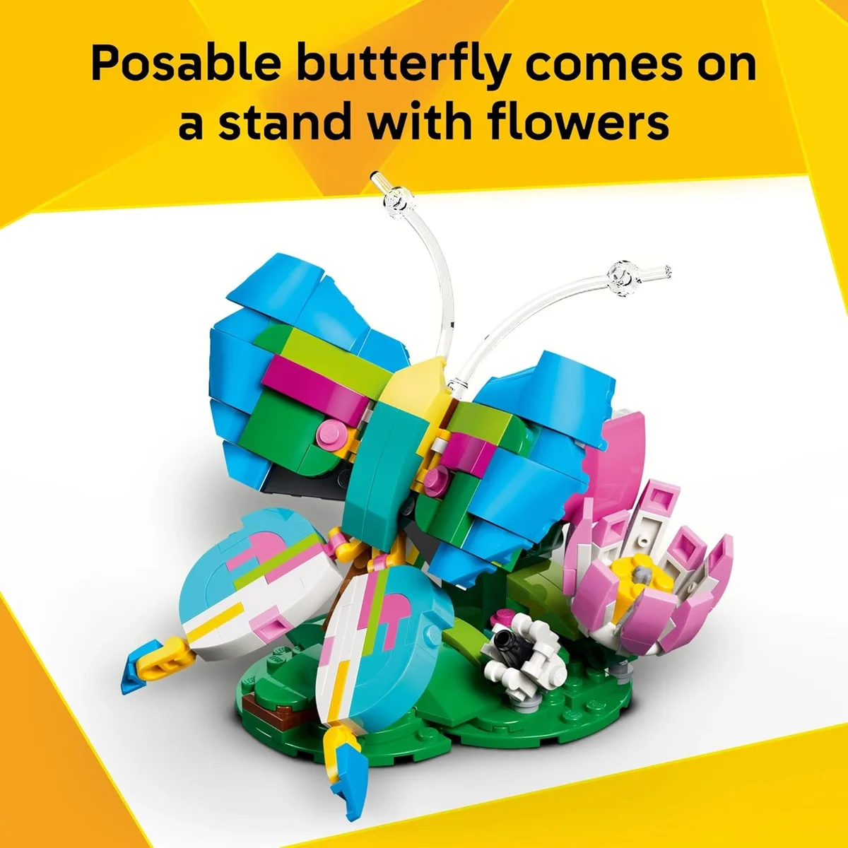 LEGO Creator 3 in1 Wild Animals Building Toy 31384 - Build Hummingbird, Butterfly, Tropical Fish - Multicolor - New image 5