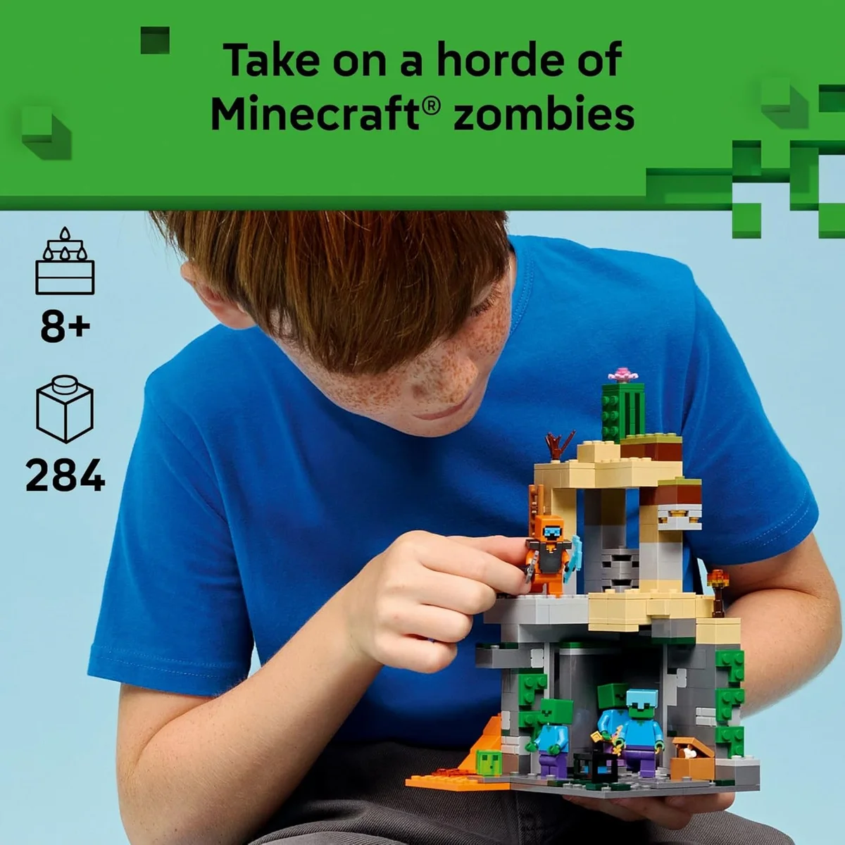 LEGO Minecraft Zombie Dungeon Building Toy 21587 - 284 Pieces - Multicolor - New image 2