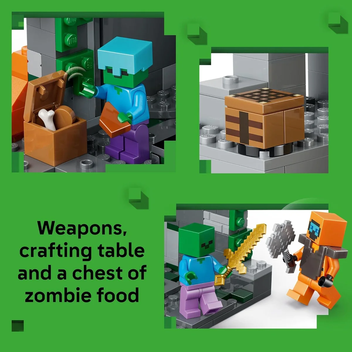 LEGO Minecraft Zombie Dungeon Building Toy 21587 - 284 Pieces - Multicolor - New image 3