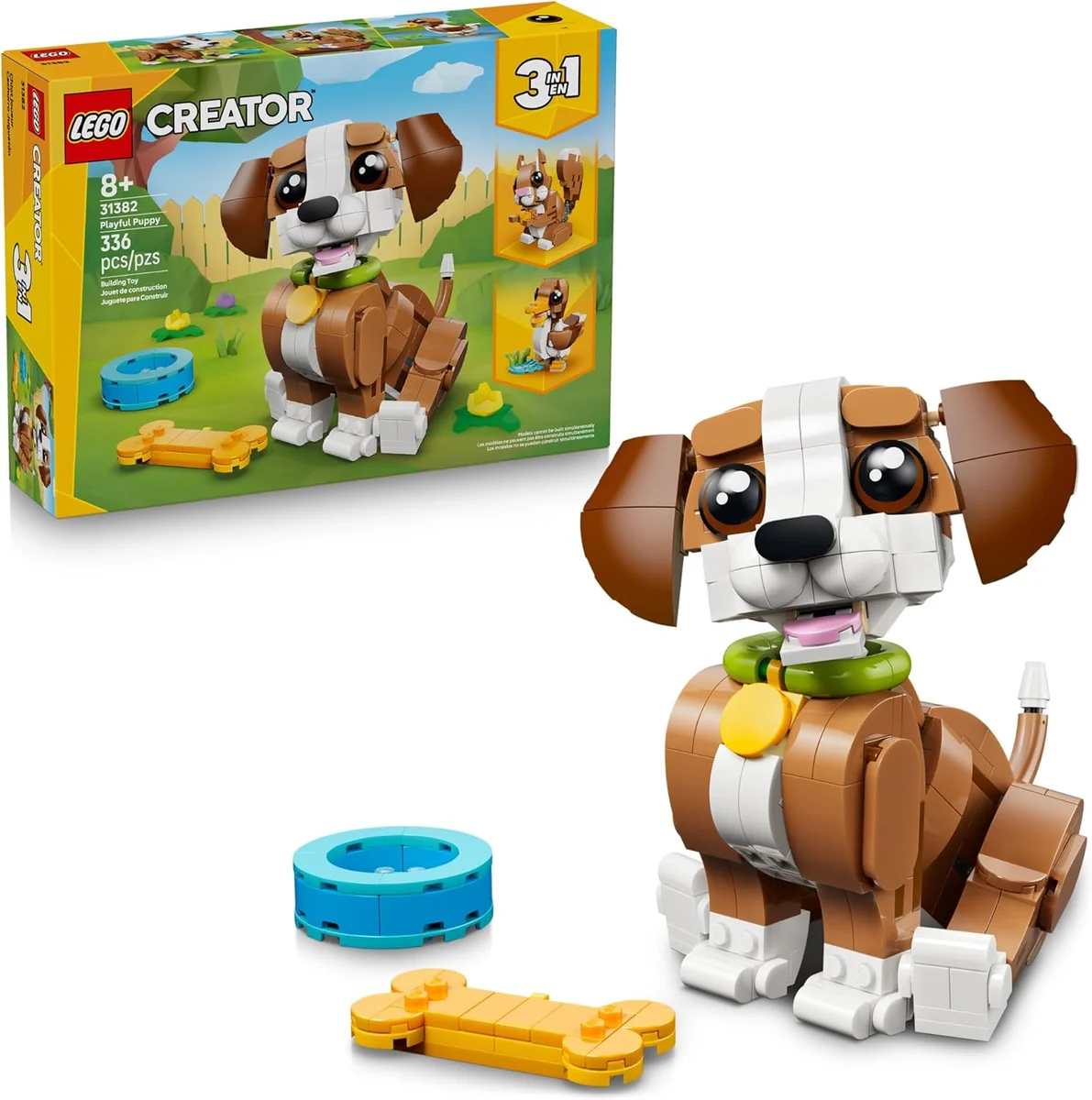 LEGO Creator Cute Animals Playful Puppy Dog Building Toy Model 31382 - 336 Pieces - Multicolor - New