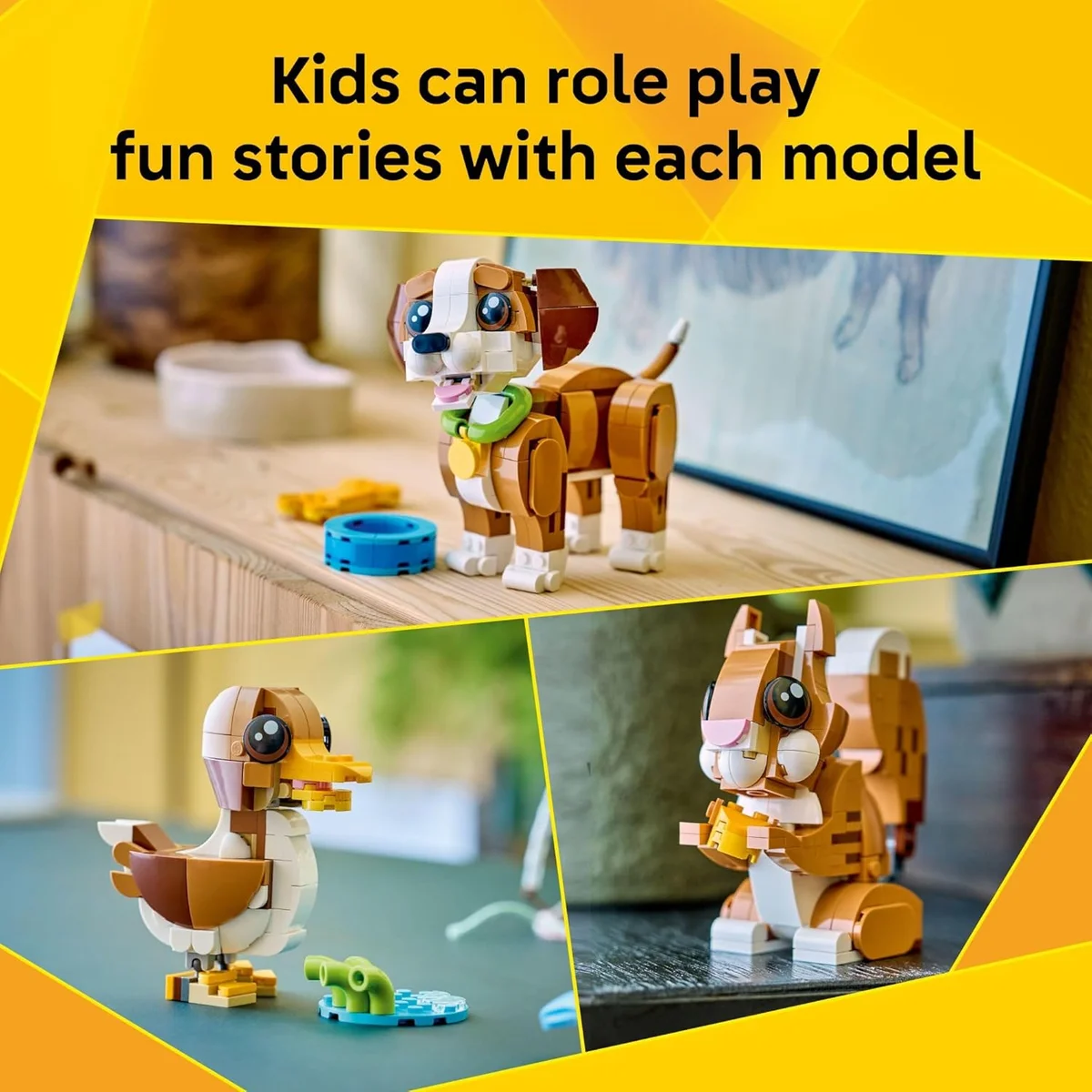 LEGO Creator Cute Animals Playful Puppy Dog Building Toy Model 31382 - 336 Pieces - Multicolor - New image 3
