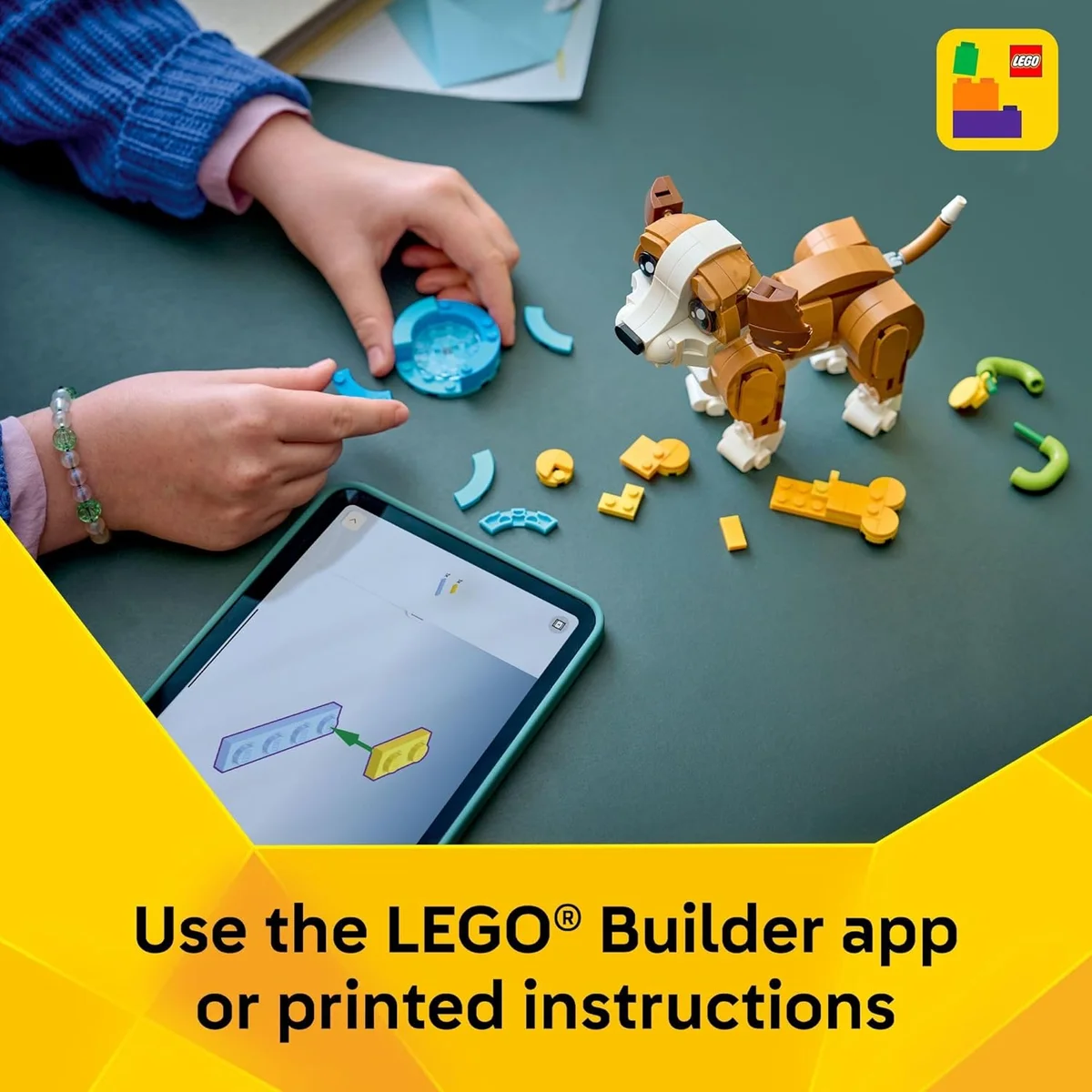 LEGO Creator Cute Animals Playful Puppy Dog Building Toy Model 31382 - 336 Pieces - Multicolor - New image 6