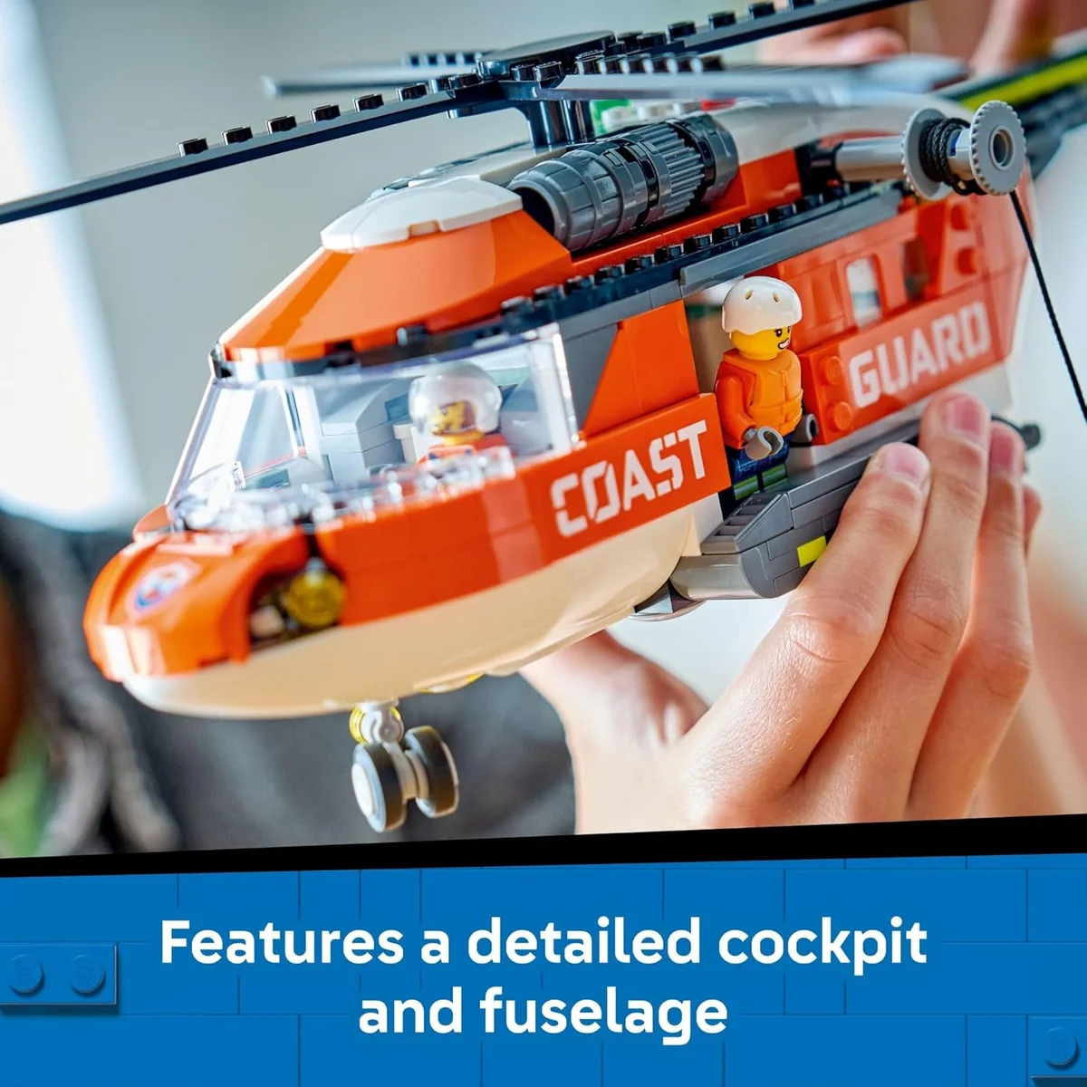 LEGO City Coast Guard Helicopter Building Toy 60503 - Includes 4 Minifigures, Shark, & Rescue Pod Multicolor New image 4