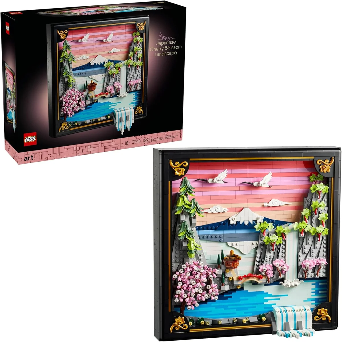 LEGO Japanese Cherry Blossom Landscape Building Set ART 31218 1892 Pieces Multicolor New